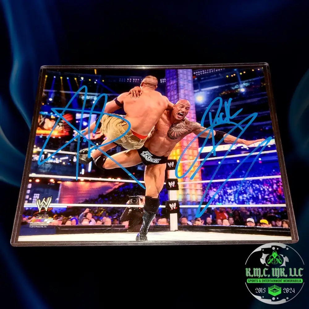 *Wwe The Rock & John Cena Dual Signed Autographed Mania 29 U Cant See Me Rockbottom 8X10 Photofile