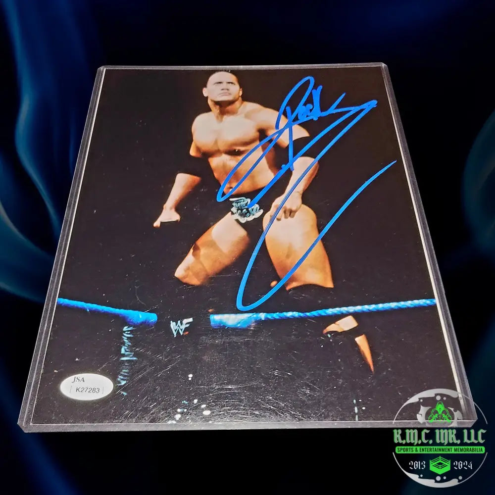 *Wwe The Rock Signed Autographed 8X10 Photofile W/ Jsa* #Rock12