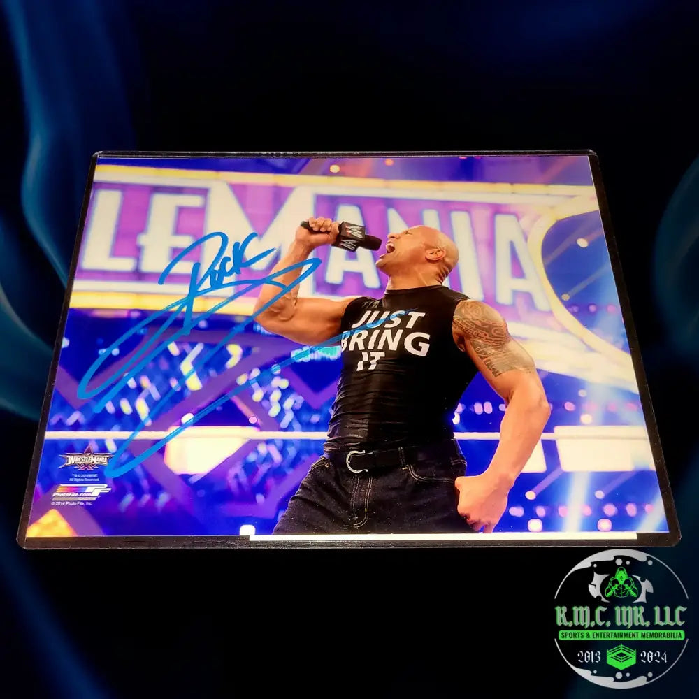 *Wwe The Rock Signed Autographed Bring It Promo 8X10 Photofile* #Rock15