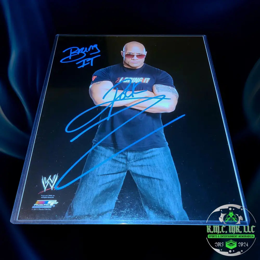 *Wwe The Rock Signed Autographed & Inscribed Bring It 8X10 Photofile* #Rock10