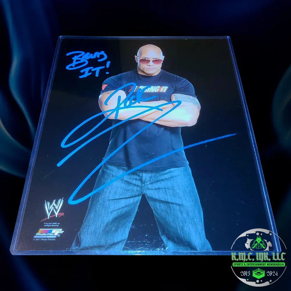 *Wwe The Rock Signed Autographed Inscribed ’Bring It!’ 8X10 Photofile* #Rock8