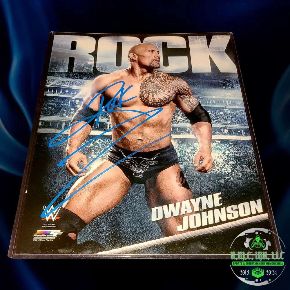 *Wwe The Rock Signed Autographed Official 8X10 Photofile Collage Rare* #Rock3