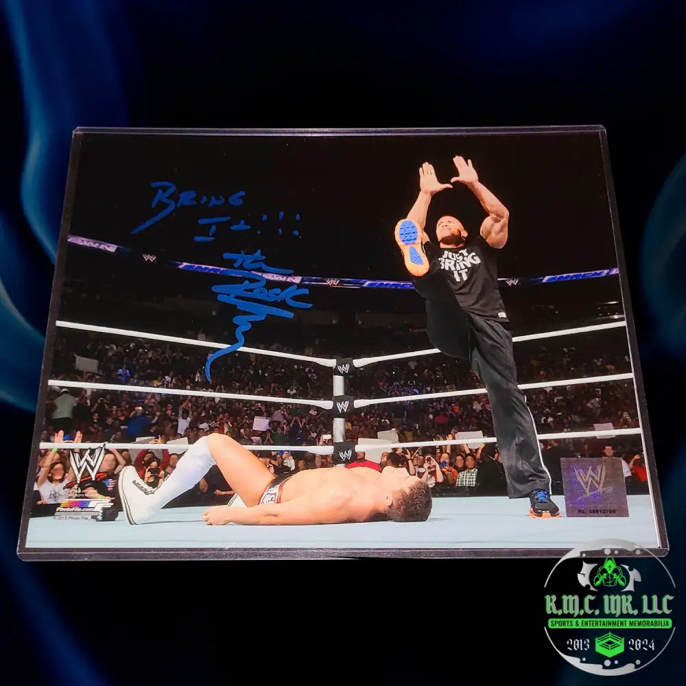 *Wwe The Rock Signed Full Autograph & Inscription ’Bring It’ 8X10 Photo* #Rock16