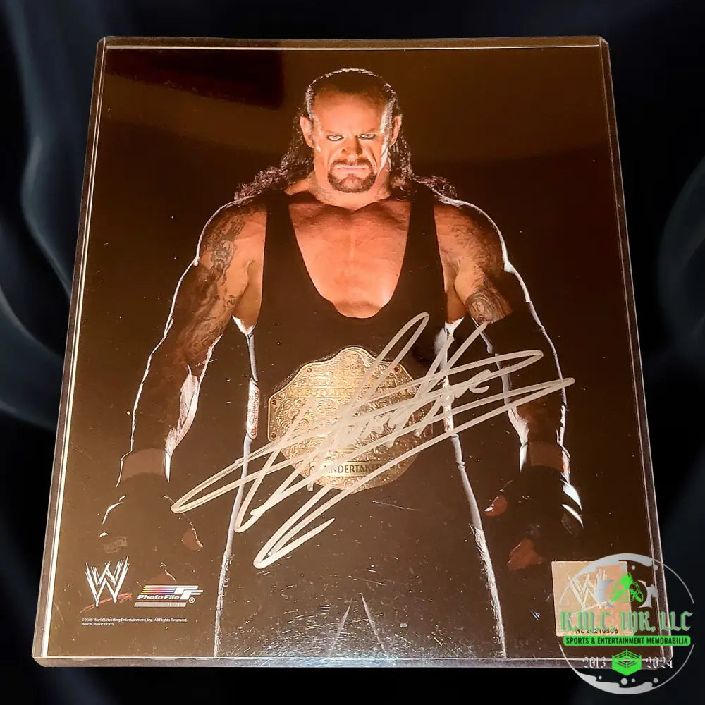 *Wwe The Undertaker Signed Autographed Championship Title 8X10 Photofile* #Taker88