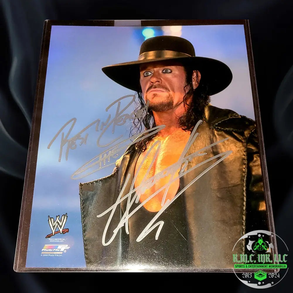 *Wwe The Undertaker Signed Autographed & Inscription ’Rest In Peace!’ 8X10 Silver Photofile*