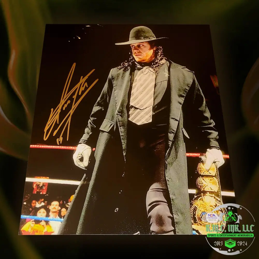 *Wwe The Undertaker Signed Autographed Oldschool Deadman 11X14 Photo W/ Psa* Taker261