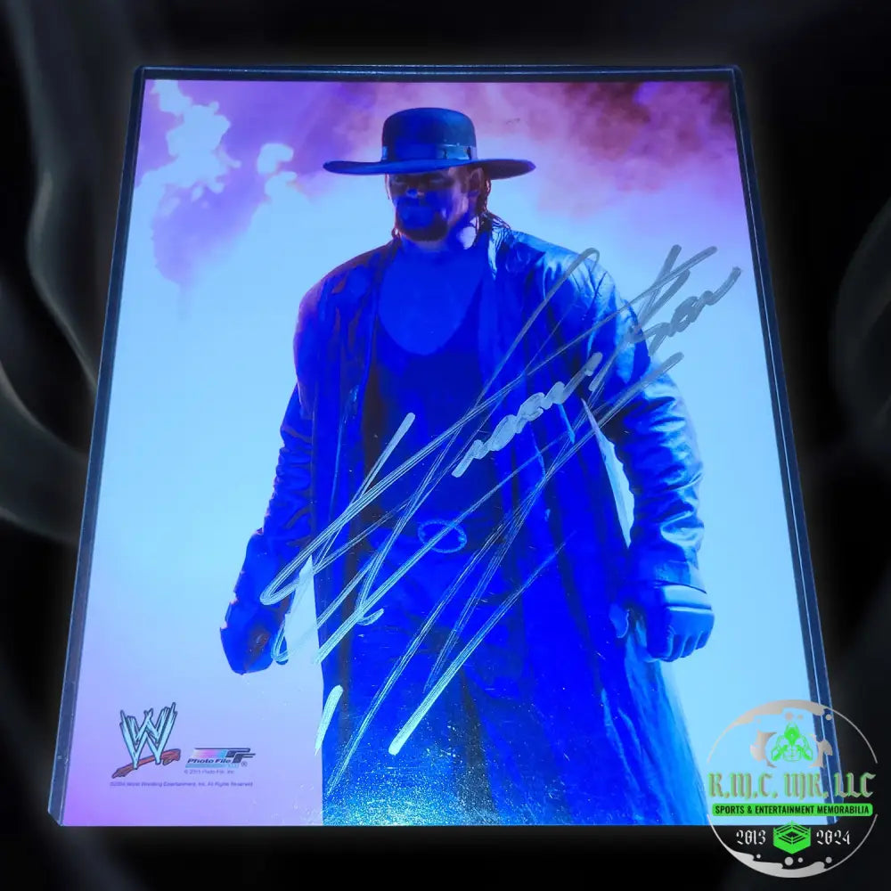 *Wwe The Undertaker Signed Autographed Purple Flames 8X10 Silver Ink Photofile* #Taker76