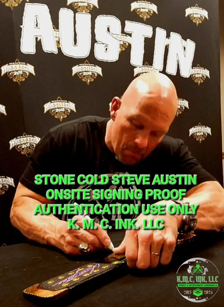 *Wwe The Undertaker Stone Cold Steve Austin Hbk Bret Hart & Ric Flair 5X Signed Autographed Wwf