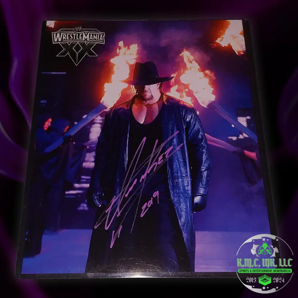 *Wwe Undertaker Signed Autographed Wrestlemania Xx Return 11X14 Photo P3* #Taker343