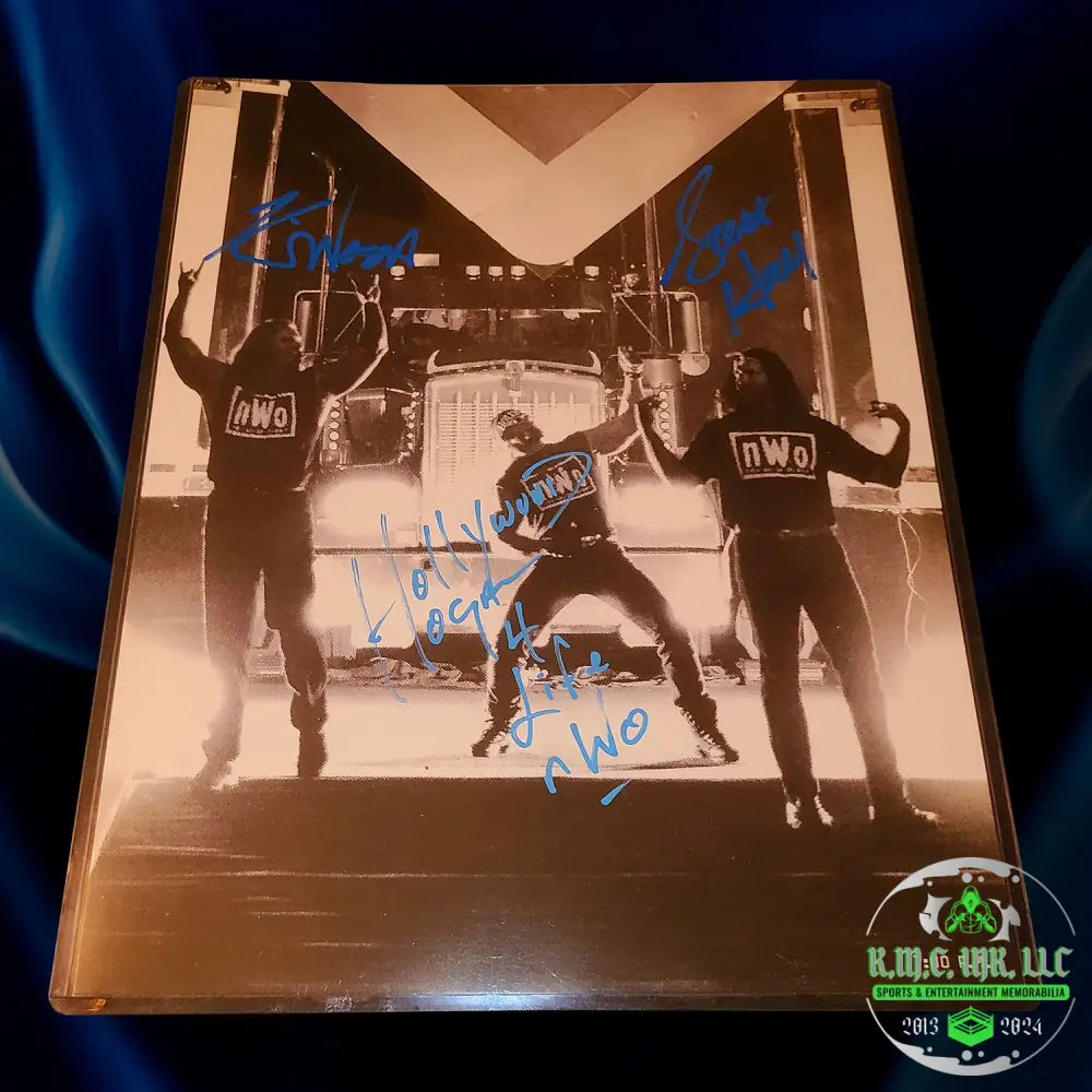 *Wwe/Wcw Nwo Hollywood Hogan Kevin Nash Scott Hall 3X Signed 11X14 Custom Collage* #Nwo290