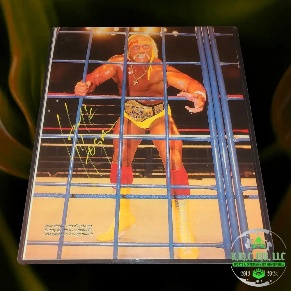 *Wwf/Wwe Hulk Hogan Signed Autographed Old School Cage 11X14 Photo* #Hogan265