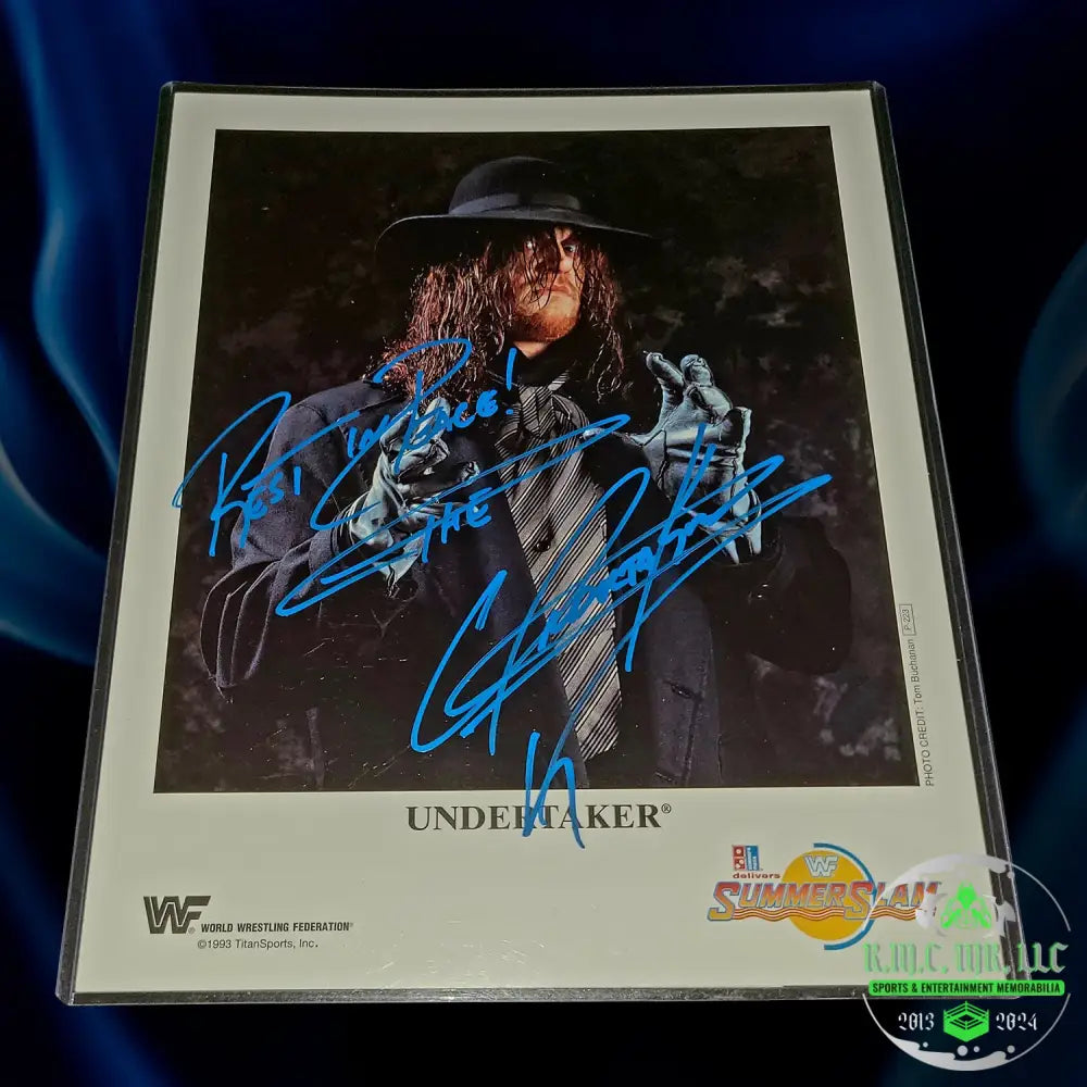 *Wwf/Wwe The Undertaker Signed Autographed Inscribed ’Rest In Peace!’ Summerslam 93’ 8X10