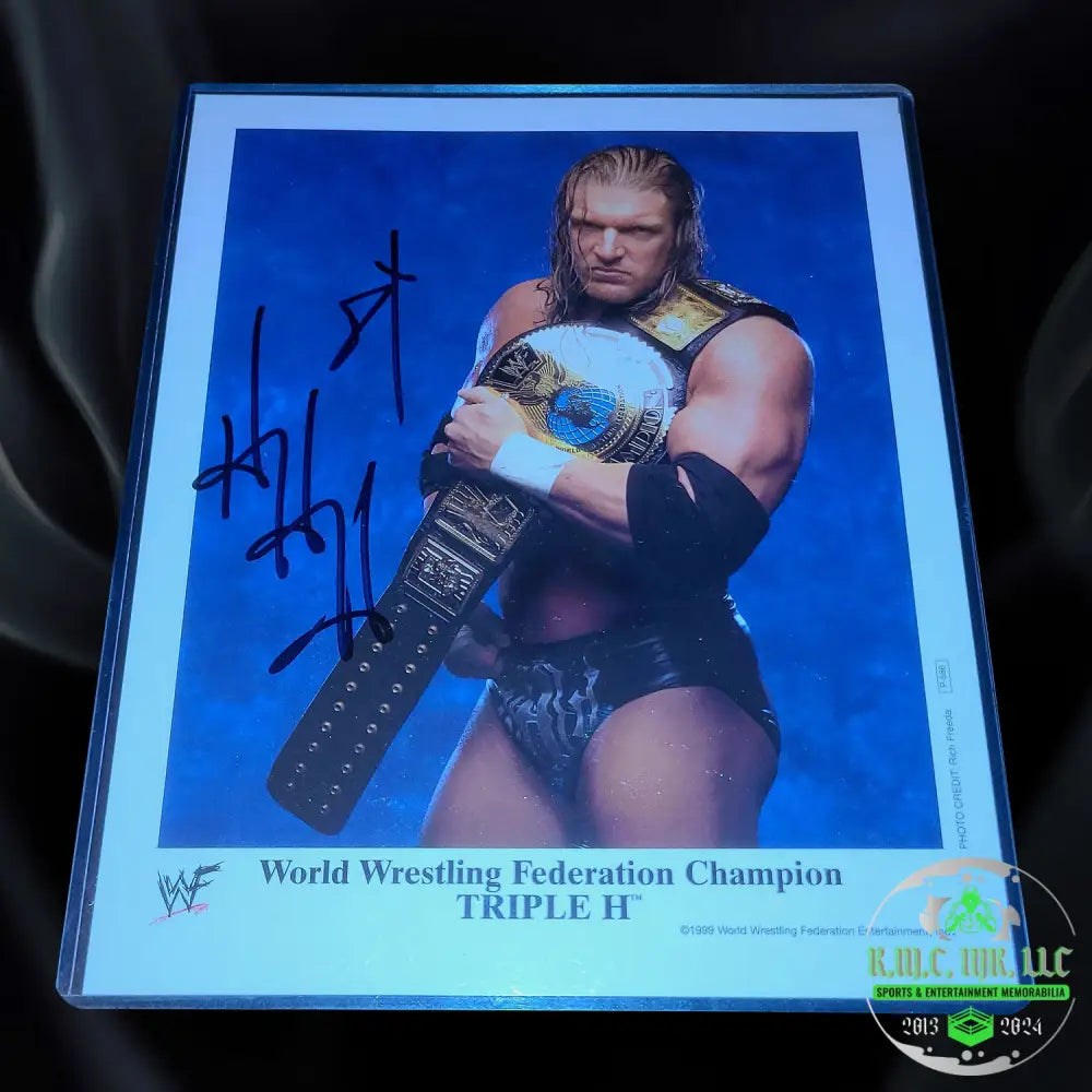 *Wwf/Wwe Triple H Signed Autographed Original 8X10 Promo W/Dx Inscription*#Hhh104