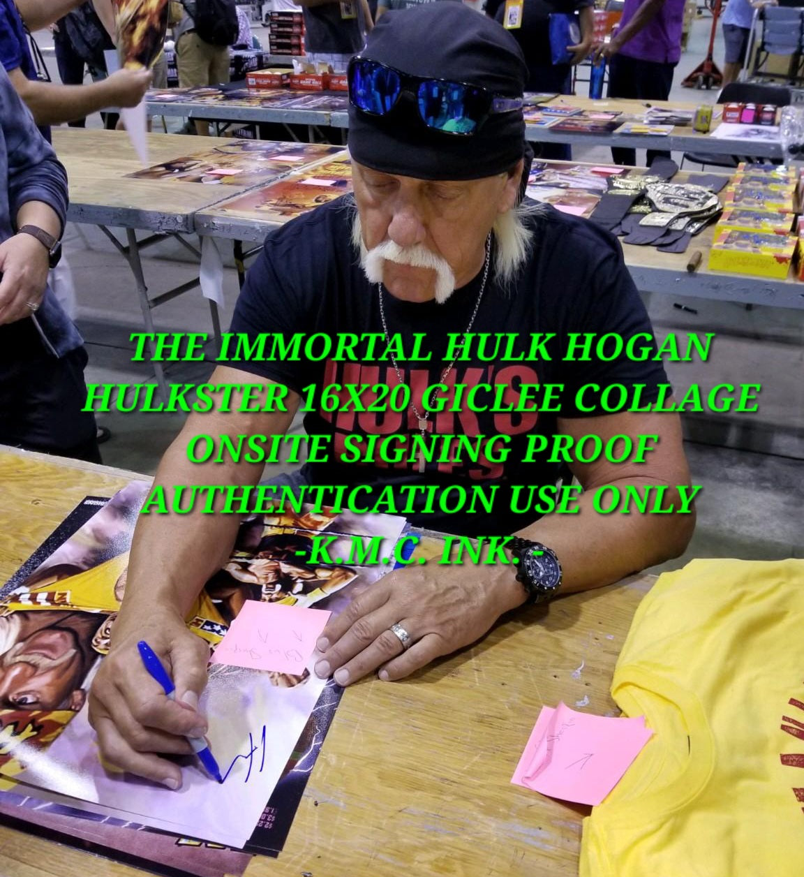 *WWE/WCW HULK HOGAN SIGNED AUTOGRAPHED 16X20 HULKSTER GICLEE COLLAGE W/JSA & ONSITE PROOF!* #HULKSTER153