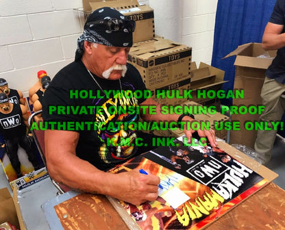 *WWE/WCW NWO HOLLYWOOD HULK HOGAN SIGNED AUTOGRAPHED & INSCRIBED "HOF 05" DUAL 16X20 COLLAGE W/ ASI HOLO & ONSITE PROOF!* #HOLLYWOODHOGANDUAL155A