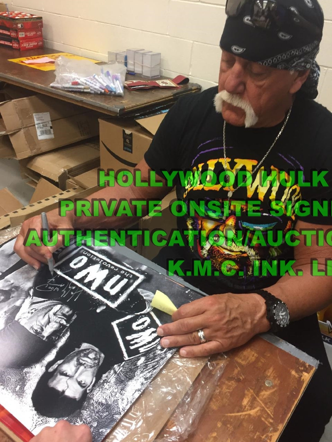 *WWE/WCW HOLLYWOOD HULK HOGAN SIGNED AUTOGRAPHED 16X20 NWO 4LIFE COLLAGE W/ASI HOLO &ONSITE PROOF!* #HOLLYWOODHOGAN148