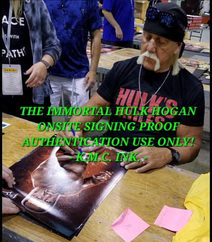 *WWE/WWF HULK HOGAN SIGNED AUTOGRAPHED 16X20 HULKSTER W/ ASI HOLO & ONSITE PROOF!*#HULKSTER143