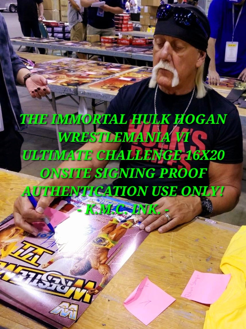 *WWE/WWF HULK HOGAN SIGNED AUTOGRAPHED 16X20 MANIA IV ULTIMATE CHALLENGE W/JSA & ONSITE PROOF!#HULKWARRIOR130A