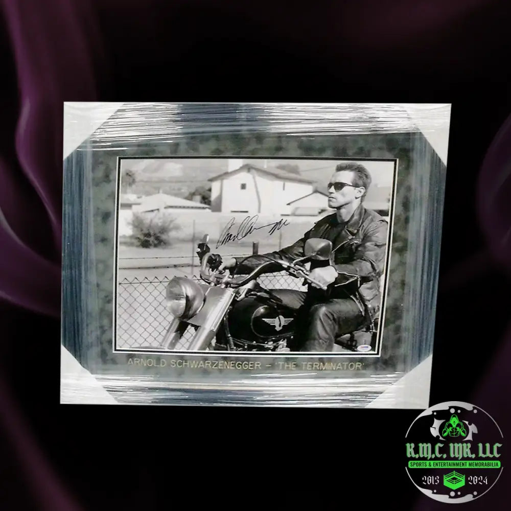 *Arnold Schwarzenegger Terminator 2 Signed Autographed 16X20 Custom Matted/Framed Rare* W/