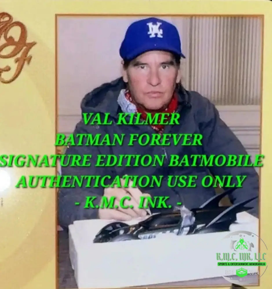 *BATMAN FOREVER VAL KILMER SIGNED AUTOGRAPHED & INSCRIBED ’BATMAN’ 1:18 DIECAST BATMOBILE + EXACT ONSITE PROOF*