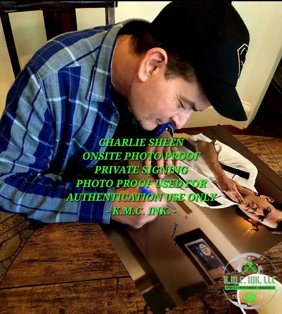 *Charlie Sheen Signed Autographed 16X20 Winning B&W Collage Poster W/Proof #Charlie389