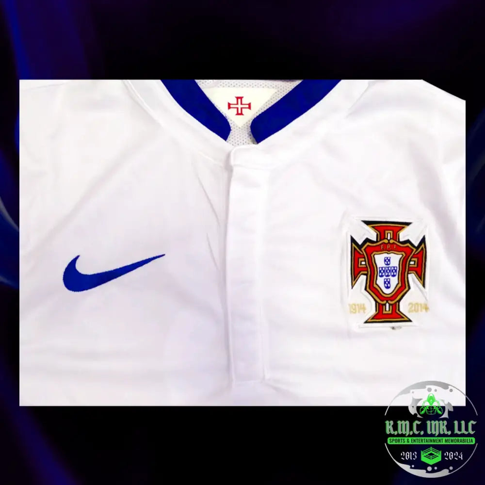 *Fifa Cristiano Ronaldo Cr7 Signed Autographed Fifa White & Blue 1914-2014 Portugal Jersey W/