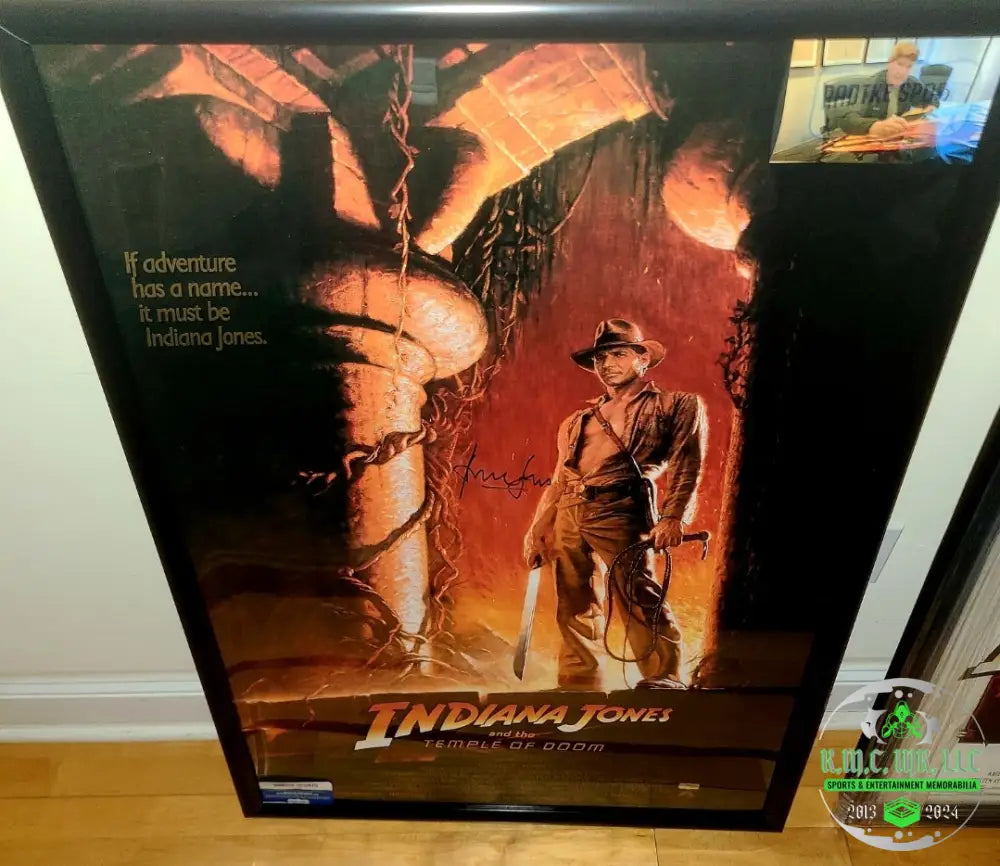 *Harrison Ford Indiana Jones Signed Autographed Temple Of Doom 27X40 Frame W/Onsite Proof &