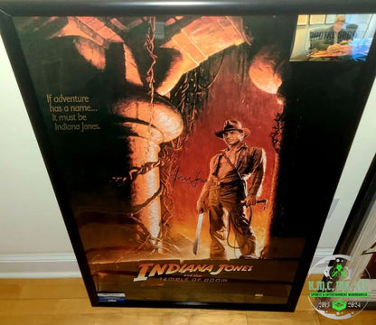 *Harrison Ford Indiana Jones Signed Autographed Temple Of Doom 27X40 Frame W/Onsite Proof &