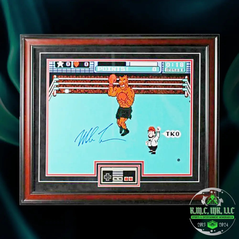 *Iron Mike Tyson Nintendo Punch Out Signed Autographed W/ Controller Custom Framed 23X27 Collage