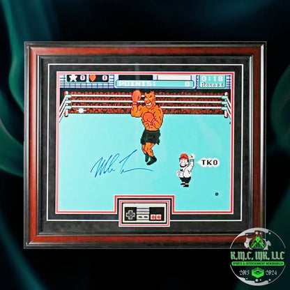 *Iron Mike Tyson Nintendo Punch Out Signed Autographed W/ Controller Custom Framed 23X27 Collage