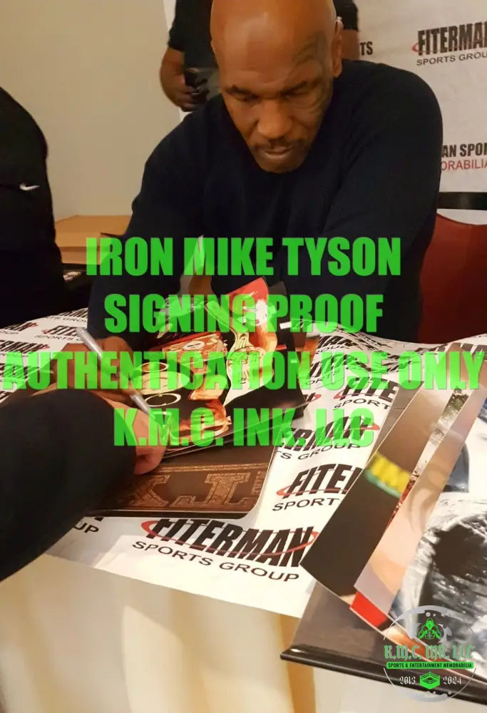 *Iron Mike Tyson Signed Autographed Baddest Man On The Planet 12X18 Custom Championship Title
