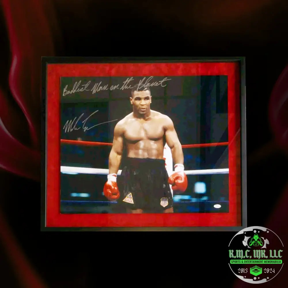 *Iron Mike Tyson Signed Autographed & Inscribed ’The Baddest Man On The Planet’ 20X20 Custom