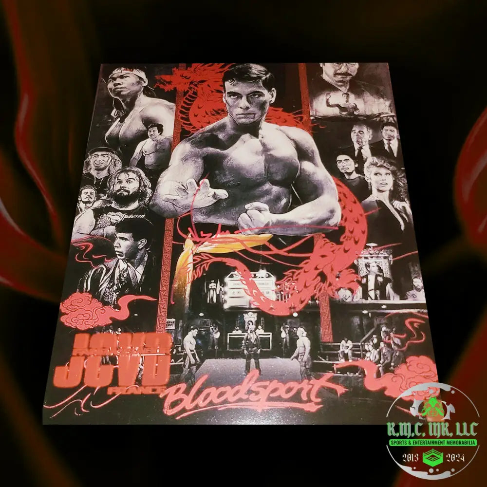 *Jean Claude Van Damme Jcvd Signed Autographed 16X20 Bloodsport Collage W/Proof Asi Holo*
