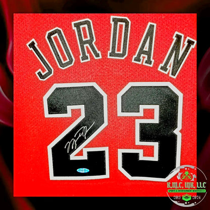 *NBA MICHAEL JORDAN CHICAGO BULLS 1997-98 NBA SIGNED AUTOGRAPHED NBA FINALS AUTHENTIC RED M&N 1997-98 JERSEY W/ UPPERDECK HOLO & C.O.A: NBA FINALS PATCH-JERSEY! #MICHAELJORDAN/NBA FINALS/753A