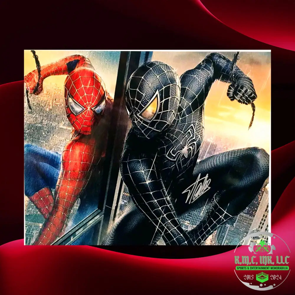 *Stan Lee (Rip) Signed Autographed Marvel Spiderman Hq 16X20 Metallic Poster Mirror Good Vs Evil