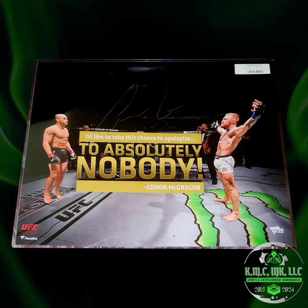 *Ufc Conor Mcgregor The Notorious One Signed Autographed 16X20 ’Apologize To No One’ Photo W/