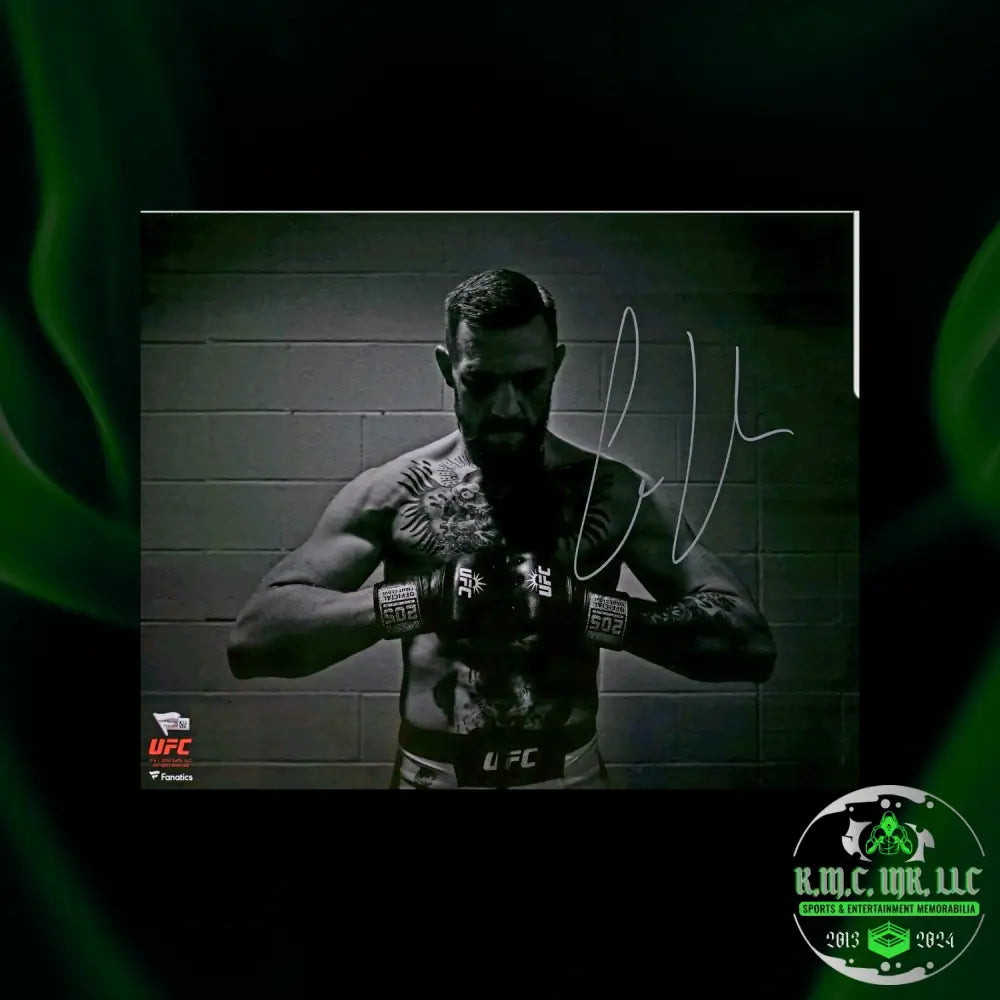 *Ufc Conor Mcgregor The Notorious One Signed Autographed 16X20 Black & Gray Photo2 W/ Fanatics