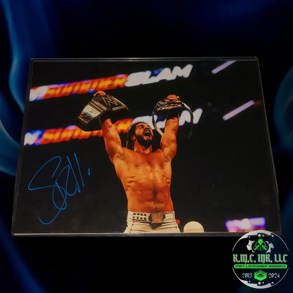 *Wwe Seth Rollins Signed Autographed Custom Summerslam Win 11X14 Collage* #Rollins208