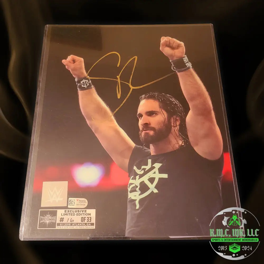 *Wwe Seth Rollins Signed Autographed Exclusive Limited Edition #16 Of #33 Fanatics Holo* #Rollins194