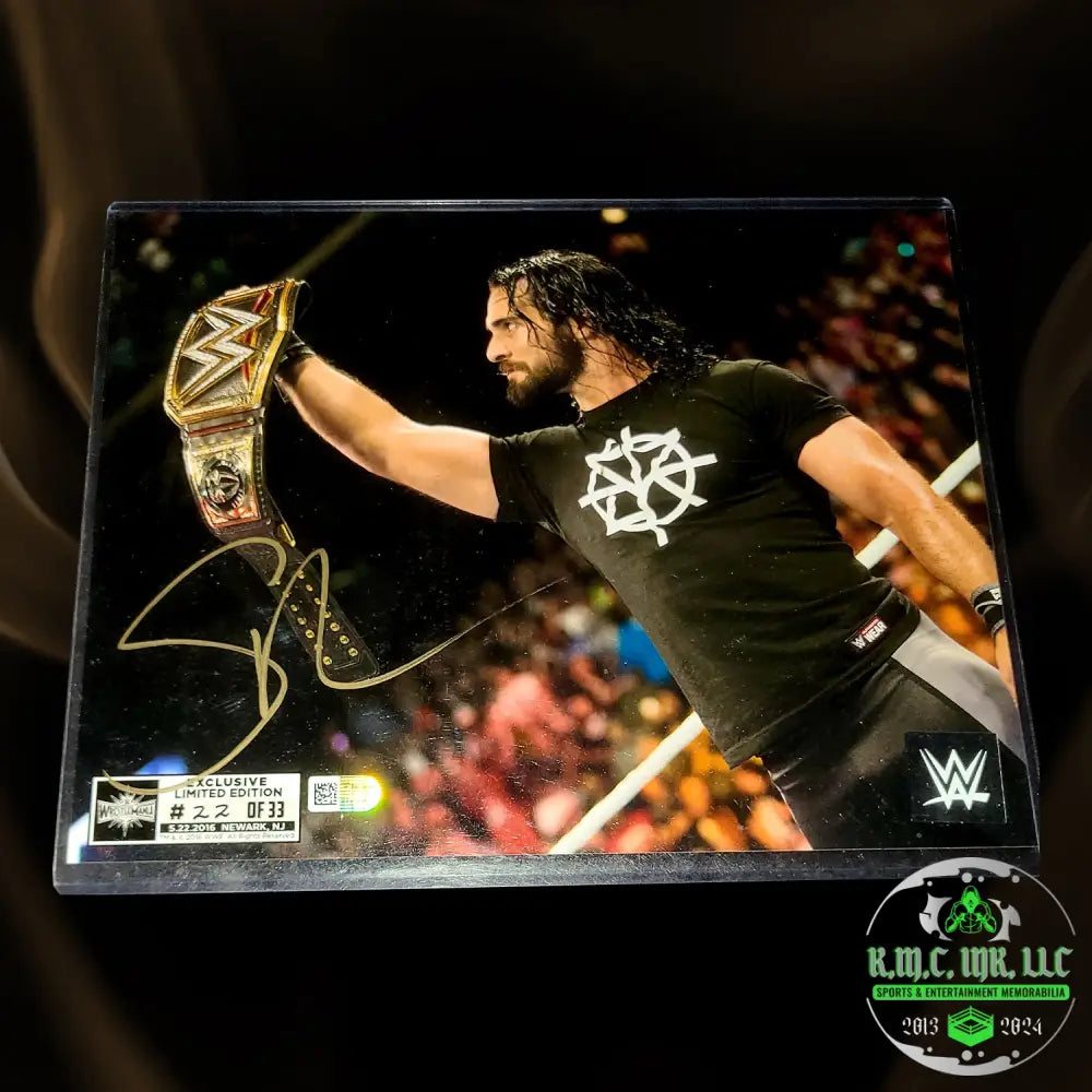 *Wwe Seth Rollins Signed Autographed Exclusive Limited Edition #22 Of #33 Fanatics Holo* #Rollins195