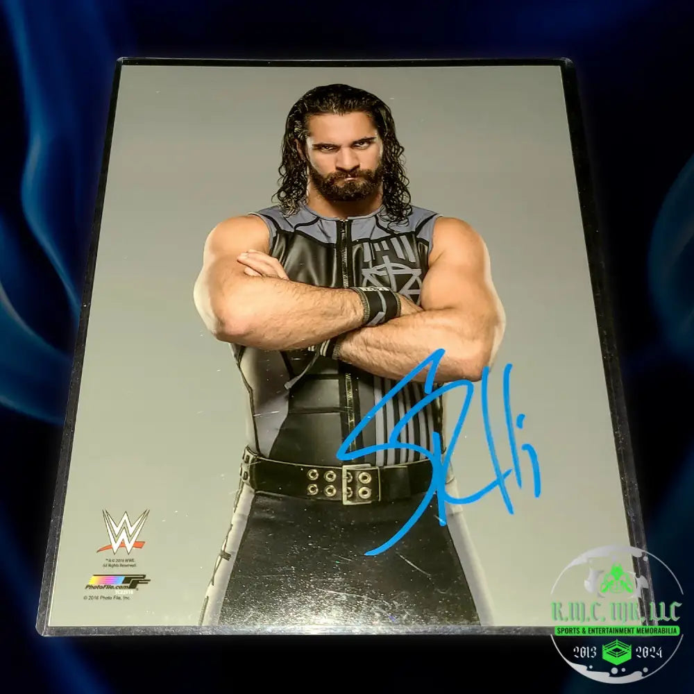 *Wwe Seth Rollins Signed Autographed Gray/Black 8X10 Photofile* #Rollins178