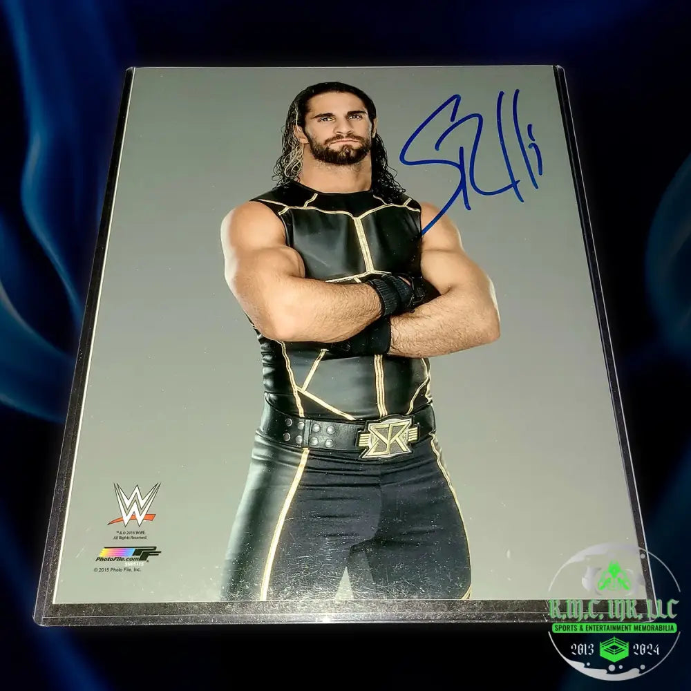 *Wwe Seth Rollins Signed Autographed Gray/Black 8X10 Photofile* #Rollins182