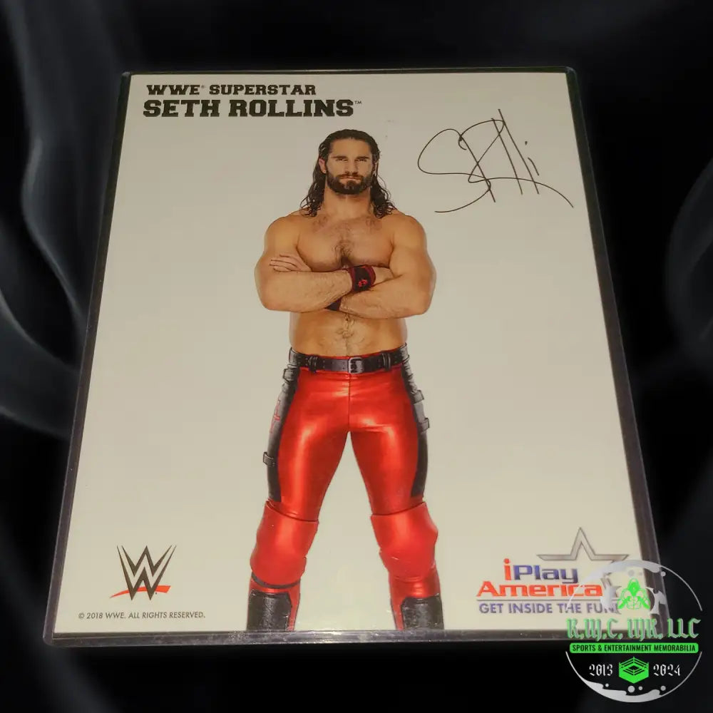 *Wwe Seth Rollins Signed Autographed Iplay White 8X10 Promo* #Rollins187