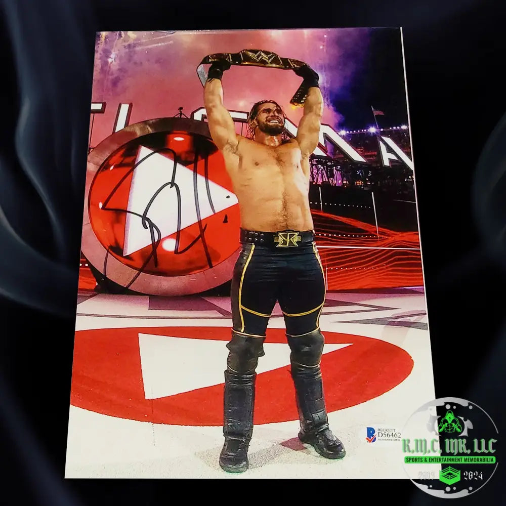 *Wwe Seth Rollins Signed Autographed Mania 31 Mitb Cash In 10X12 Photo W/ Beckett Bsa* #Rollins212