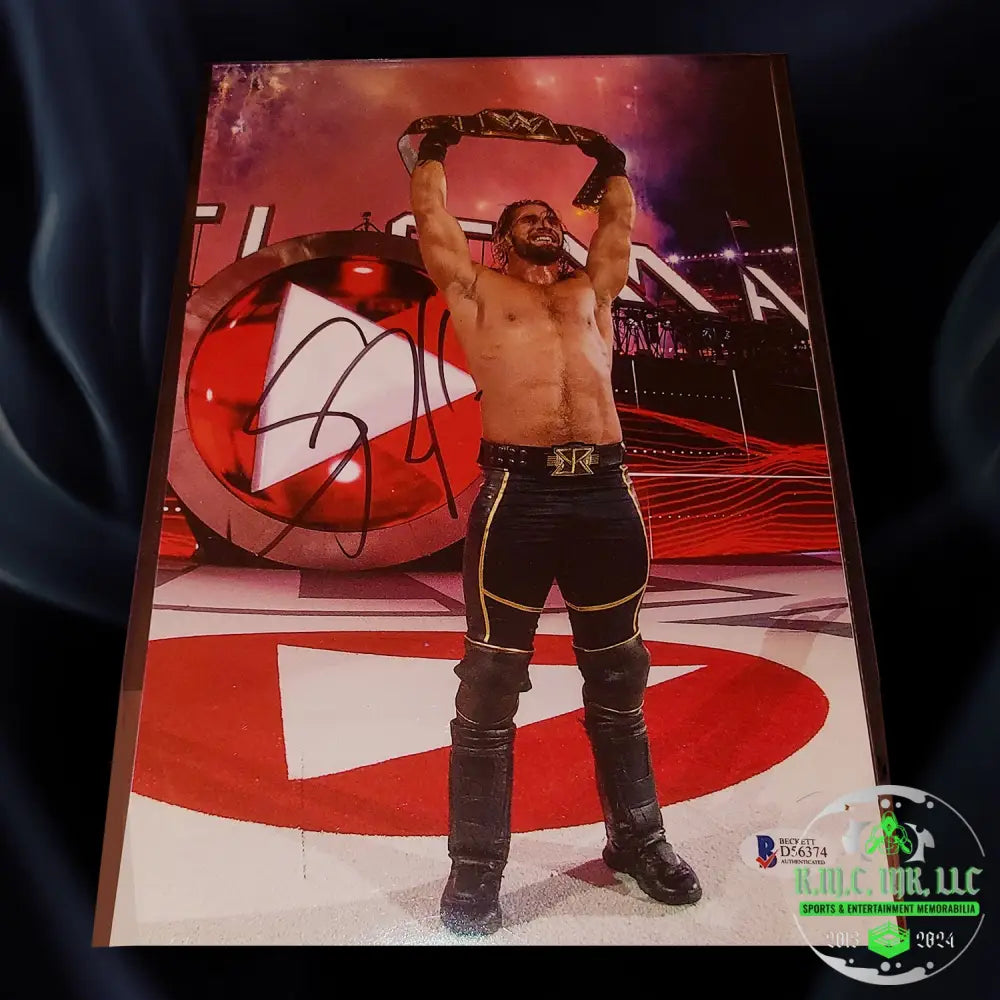 *Wwe Seth Rollins Signed Autographed Mania 31 Mitb Cash In 10X12 Photo W/ Beckett Bsa* #Rollins213