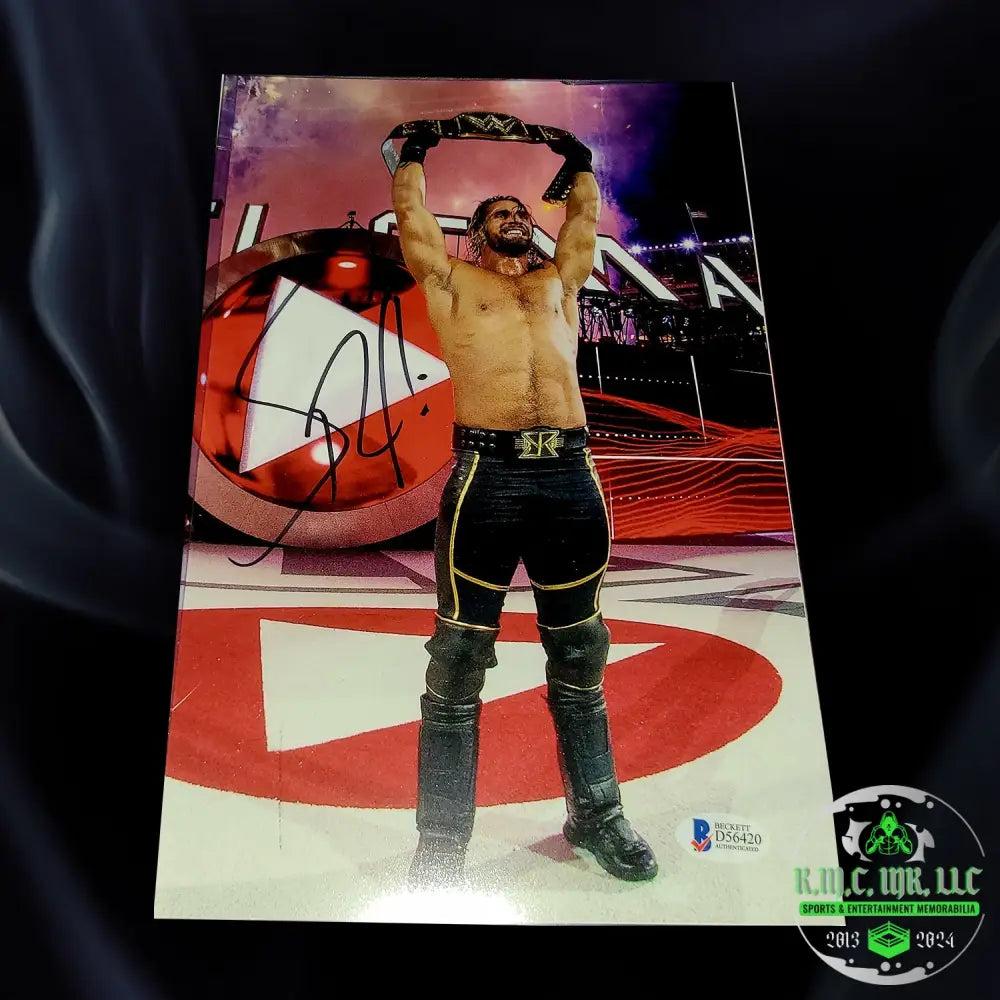 *Wwe Seth Rollins Signed Autographed Mania 31 Mitb Cash In 10X12 Photo W/ Beckett Bsa* #Rollins213
