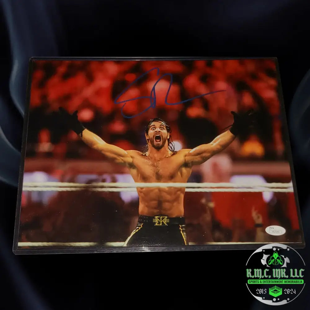 *Wwe Seth Rollins Signed Autographed Mania 31 Mitb Cash In 11X14 Collage W/Jsa* #Rollins208