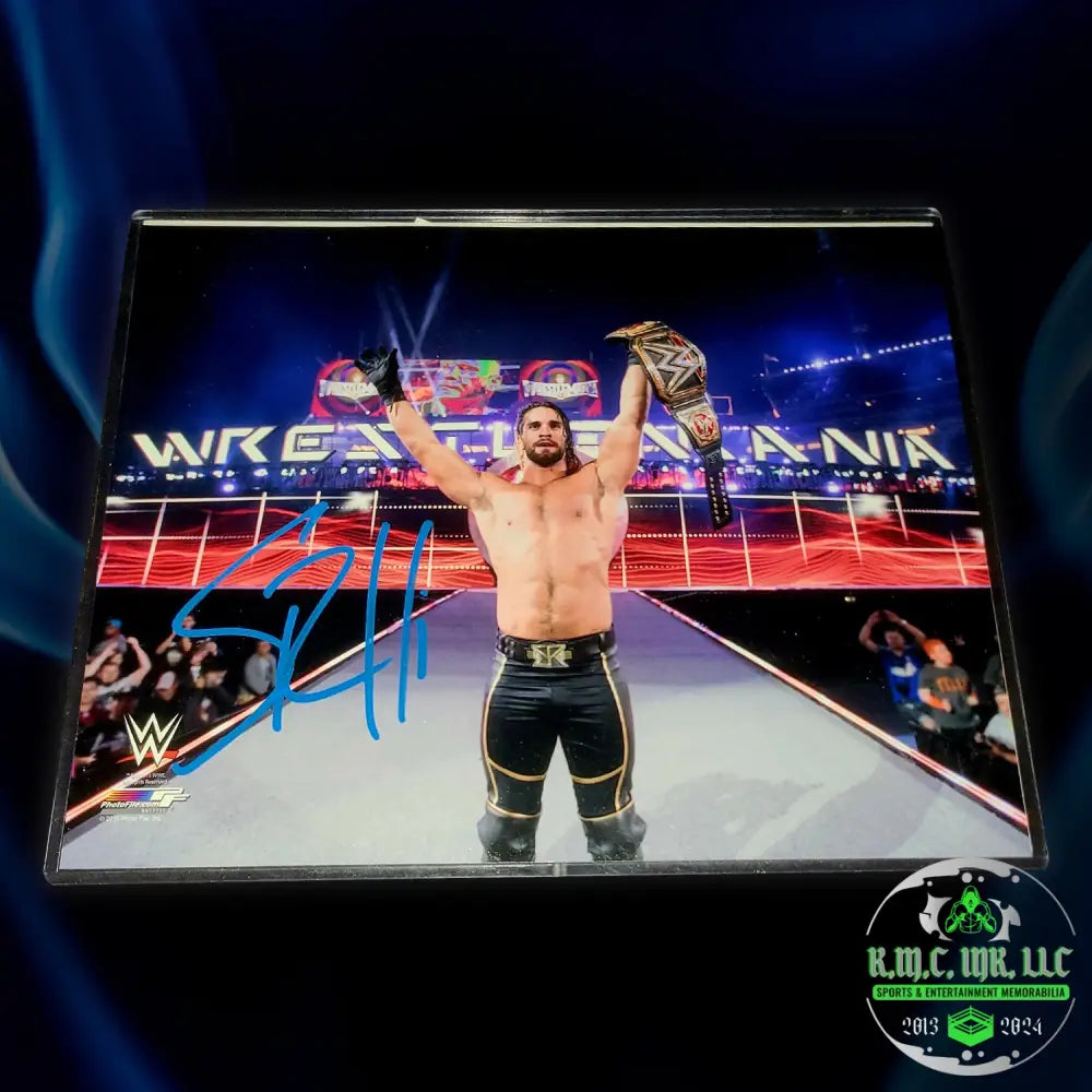 *Wwe Seth Rollins Signed Autographed Mania 31 Title 8X10 Photofile* #Rollins173
