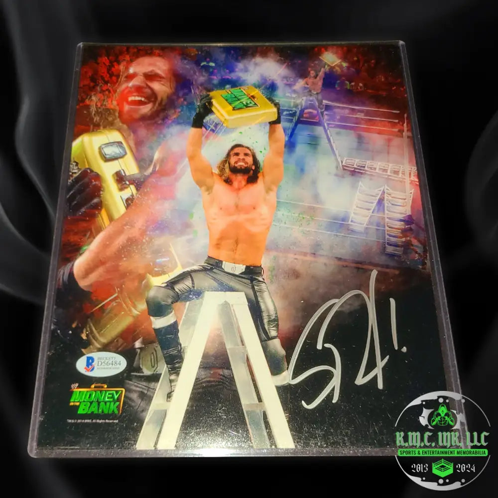 *Wwe Seth Rollins Signed Autographed Mitb Briefcase Collage 8X10 Photofile W/Beckett Bsa*