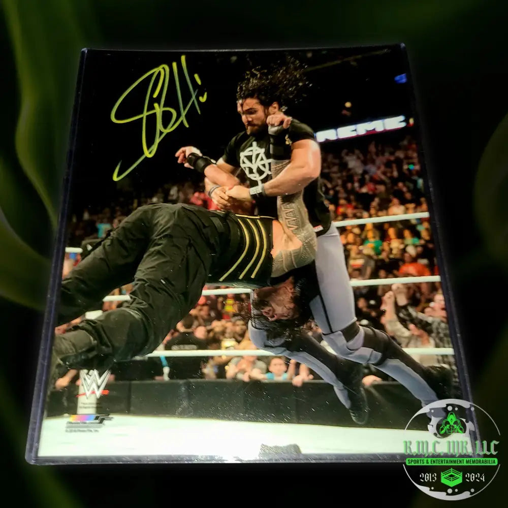 *Wwe Seth Rollins Signed Autographed Pedigree Yellow 8X10 Photofile* #Rollins186